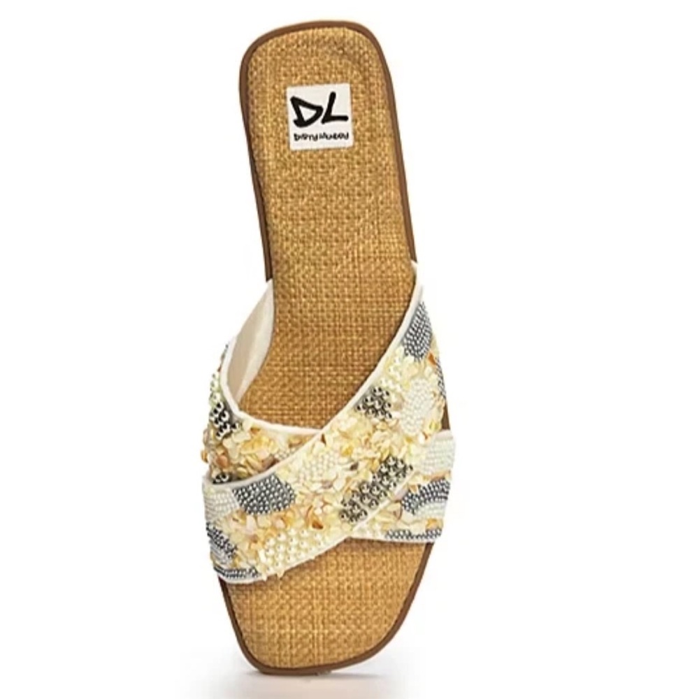 Dirty Laundry Leilany Women's Flat Sandals Slip On Embellished Strap 8.5 M NIB